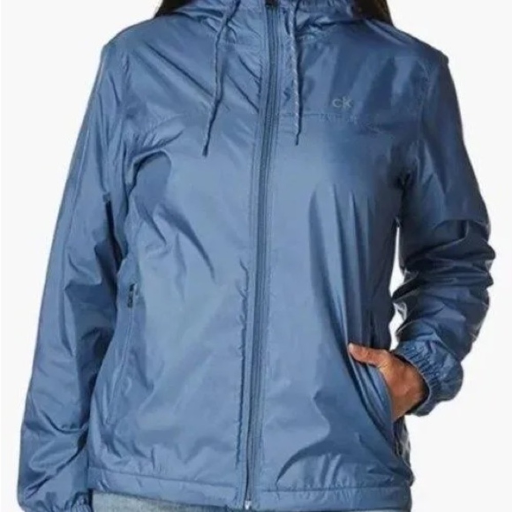 Calvin Klein Women's Blue Windbreaker Jacket size M NWOT never used